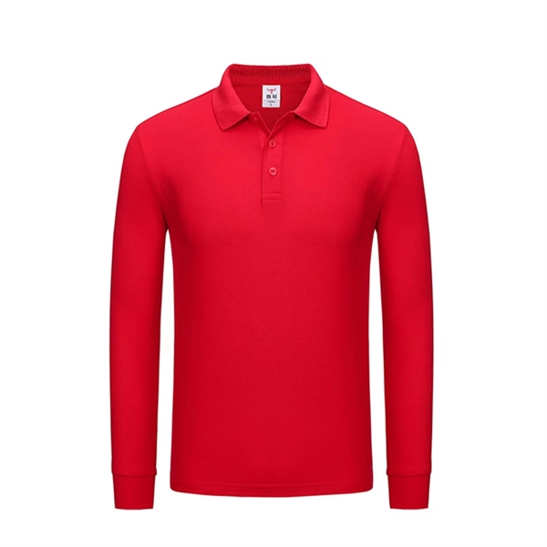Ladies' Long-Sleeve Polo Shirts Sweatshirt Tops Work Clothes - Ladies' Long-Sleeve Polo Shirts Sweatshirt Tops Work Clothes - Image 4 of 14