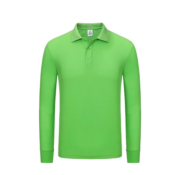 Ladies' Long-Sleeve Polo Shirts Sweatshirt Tops Work Clothes - Ladies' Long-Sleeve Polo Shirts Sweatshirt Tops Work Clothes - Image 7 of 14