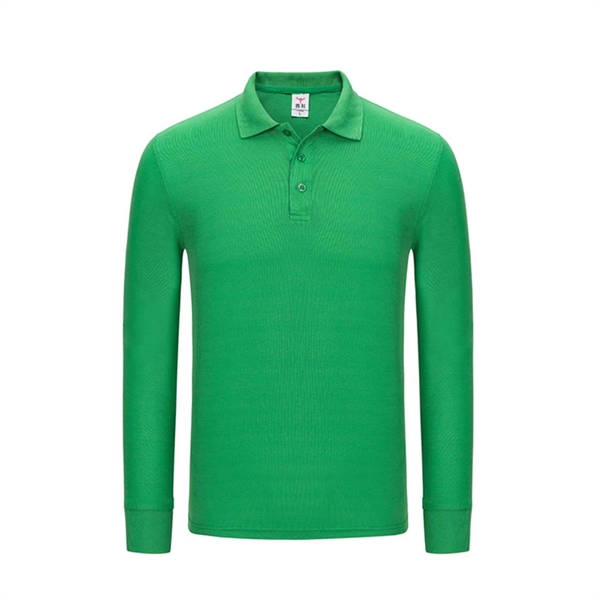 Ladies' Long-Sleeve Polo Shirts Sweatshirt Tops Work Clothes - Ladies' Long-Sleeve Polo Shirts Sweatshirt Tops Work Clothes - Image 8 of 14