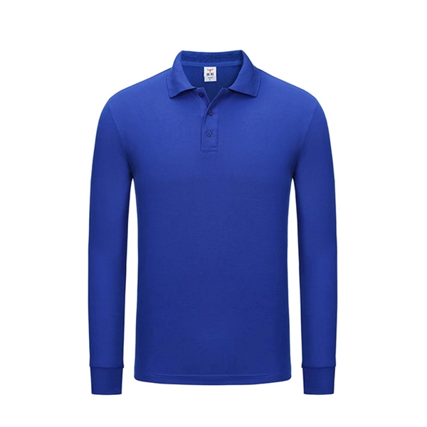 Ladies' Long-Sleeve Polo Shirts Sweatshirt Tops Work Clothes - Ladies' Long-Sleeve Polo Shirts Sweatshirt Tops Work Clothes - Image 11 of 14