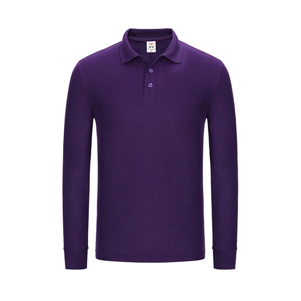 Ladies' Long-Sleeve Polo Shirts Sweatshirt Tops Work Clothes - Ladies' Long-Sleeve Polo Shirts Sweatshirt Tops Work Clothes - Image 12 of 14