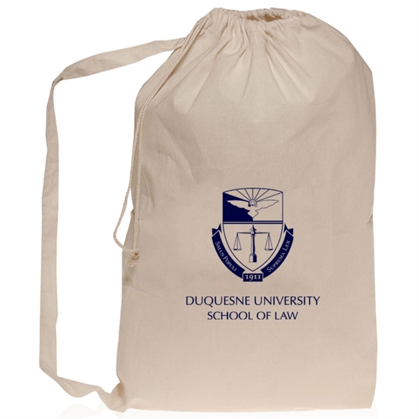 Natural Cotton Laundry Bags for Collegiate (20" x 28") - Natural Cotton Laundry Bags for Collegiate (20" x 28") - Image 1 of 2