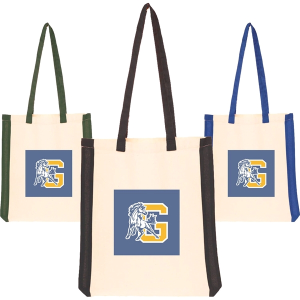 Stripes Style Canvas Shopping Cotton Tote Bag - Stripes Style Canvas Shopping Cotton Tote Bag - Image 0 of 4