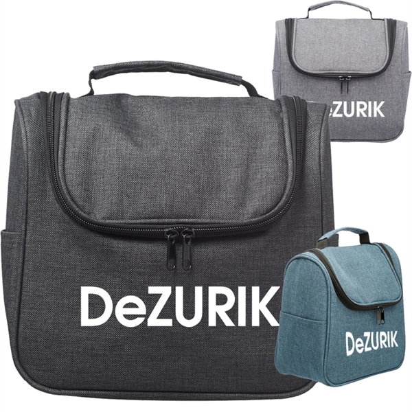 Large Heather Toiletry Bags w/ Side Pockets - Large Heather Toiletry Bags w/ Side Pockets - Image 0 of 5