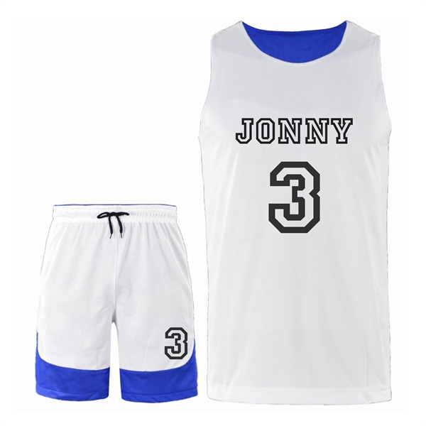 Reversible Personalized Basketball Uniform - Jersey/Shorts - Reversible Personalized Basketball Uniform - Jersey/Shorts - Image 4 of 7