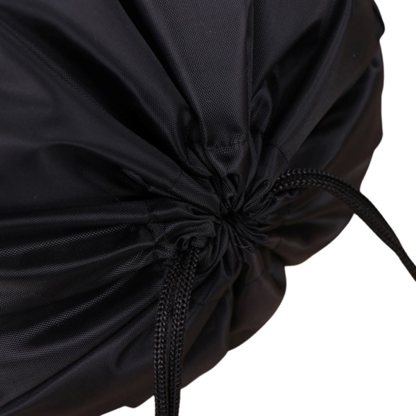 Premium Drawstring Side Mesh Backpack w/ Earphone Outlet - Premium Drawstring Side Mesh Backpack w/ Earphone Outlet - Image 3 of 5