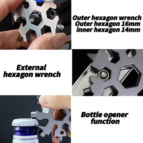 Stainless Steel Snowflake Multi Tool - Stainless Steel Snowflake Multi Tool - Image 1 of 1