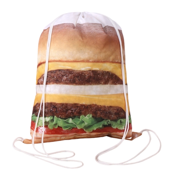 Premium 210D Polyester Sublimated Drawstring Backpack 14"x18 - Premium 210D Polyester Sublimated Drawstring Backpack 14"x18 - Image 4 of 5