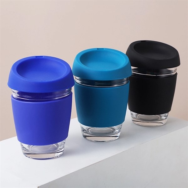 12oz Glass Tumbler With Silicone Sleeve - 12oz Glass Tumbler With Silicone Sleeve - Image 1 of 2