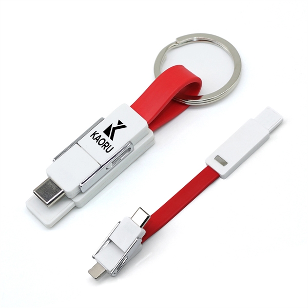 3 In 1 Usb Cord Keychain - 3 In 1 Usb Cord Keychain - Image 0 of 1