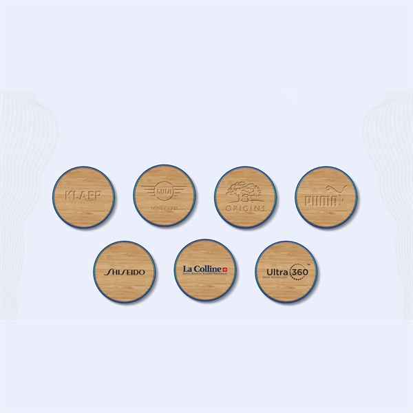 15W QI Certified Bamboo Charging Pad - 15W QI Certified Bamboo Charging Pad - Image 5 of 6