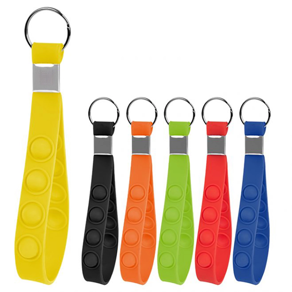 Push Pop Stress Reliever Keychain - Push Pop Stress Reliever Keychain - Image 0 of 3