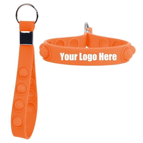 Push Pop Stress Reliever Keychain - Push Pop Stress Reliever Keychain - Image 1 of 3