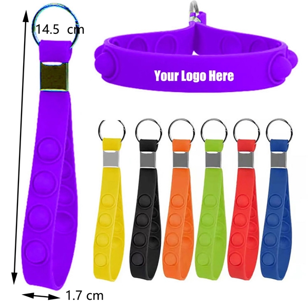 Push Pop Stress Reliever Keychain - Push Pop Stress Reliever Keychain - Image 3 of 3