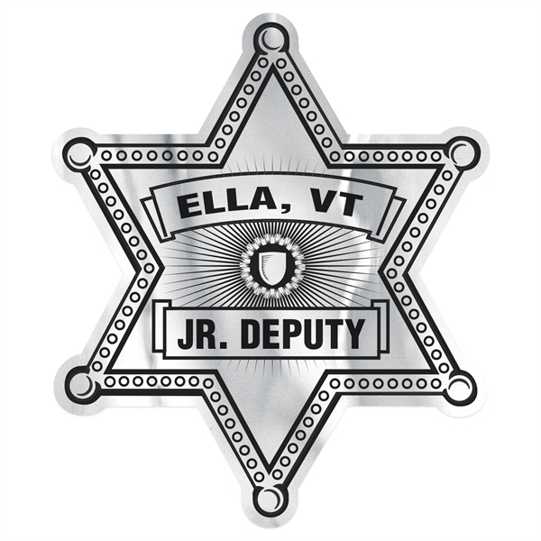 Sheriff Star Paper Lapel Sticker On Roll - Sheriff Star Paper Lapel Sticker On Roll - Image 1 of 3