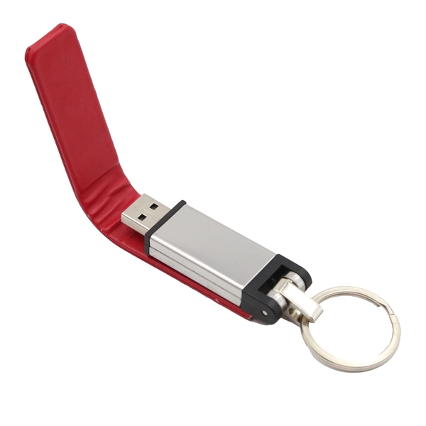 Leather Fast USB with Keyring - Leather Fast USB with Keyring - Image 1 of 2