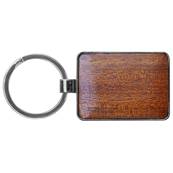 WoodStone Metal Rectangle Keychain - WoodStone Metal Rectangle Keychain - Image 3 of 3