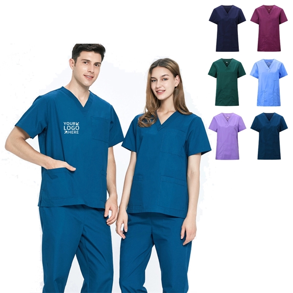 Unisex V-Neck Scrubs Medical Uniform - Unisex V-Neck Scrubs Medical Uniform - Image 0 of 5