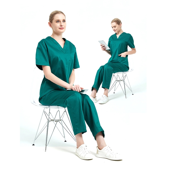 Unisex V-Neck Scrubs Medical Uniform - Unisex V-Neck Scrubs Medical Uniform - Image 2 of 5