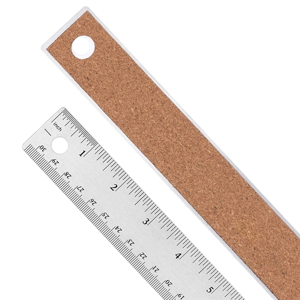 Stainless Steel Ruler Non Slip Cork Base - Stainless Steel Ruler Non Slip Cork Base - Image 3 of 4