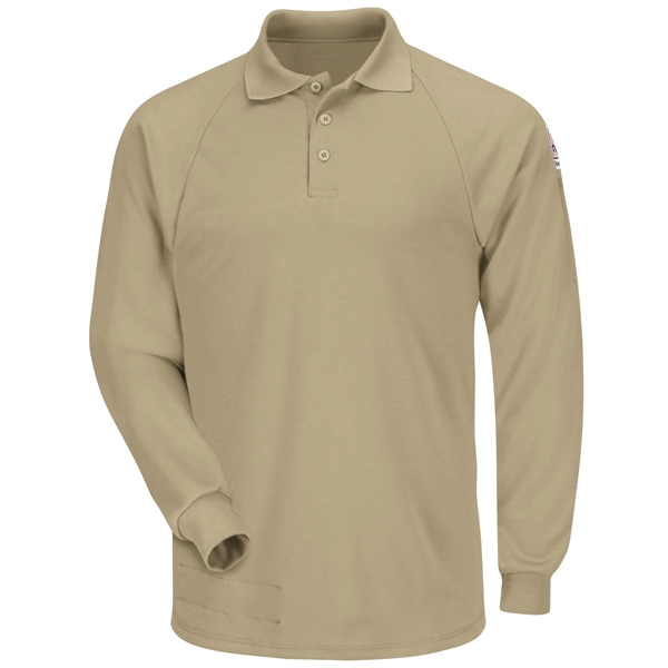 Bulwark® Men's Flame Resistant Long Sleeve Classic Polo - Bulwark® Men's Flame Resistant Long Sleeve Classic Polo - Image 2 of 5
