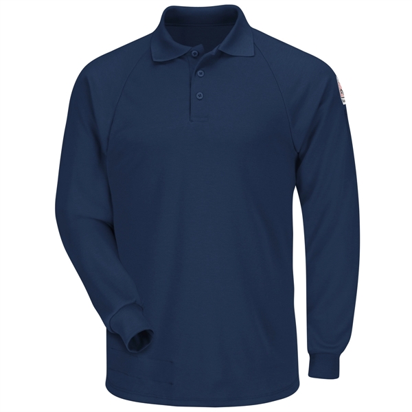 Bulwark® Men's Flame Resistant Long Sleeve Classic Polo - Bulwark® Men's Flame Resistant Long Sleeve Classic Polo - Image 4 of 5