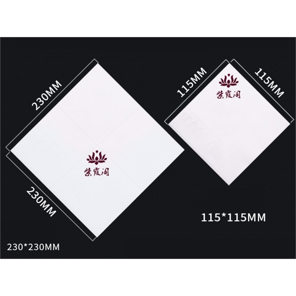 4.5" x 4.5" White 1 Ply Advertising Napkin (Free shipping) - 4.5" x 4.5" White 1 Ply Advertising Napkin (Free shipping) - Image 4 of 4