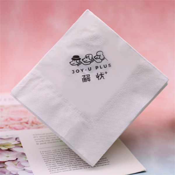 4.5" x 4.5" White 1 Ply Advertising Napkin (Free shipping) - 4.5" x 4.5" White 1 Ply Advertising Napkin (Free shipping) - Image 0 of 4