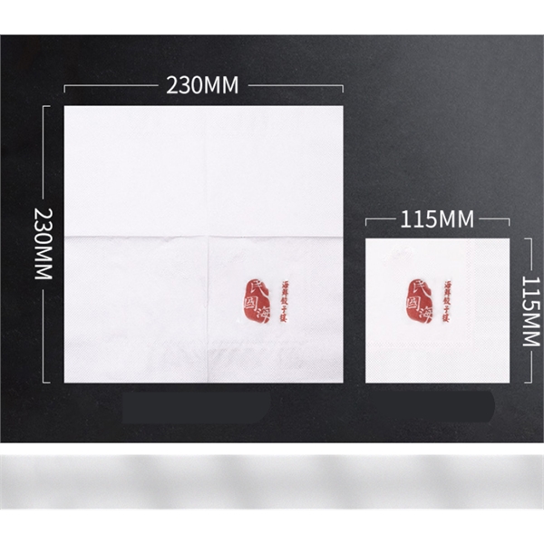 4.5" x 4.5" White 1 Ply Beverage Napkin (Free shipping) - 4.5" x 4.5" White 1 Ply Beverage Napkin (Free shipping) - Image 4 of 4