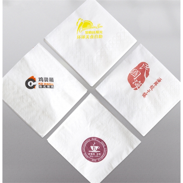 4.5" x 4.5" White 1 Ply Beverage Napkin (Free shipping) - 4.5" x 4.5" White 1 Ply Beverage Napkin (Free shipping) - Image 3 of 4