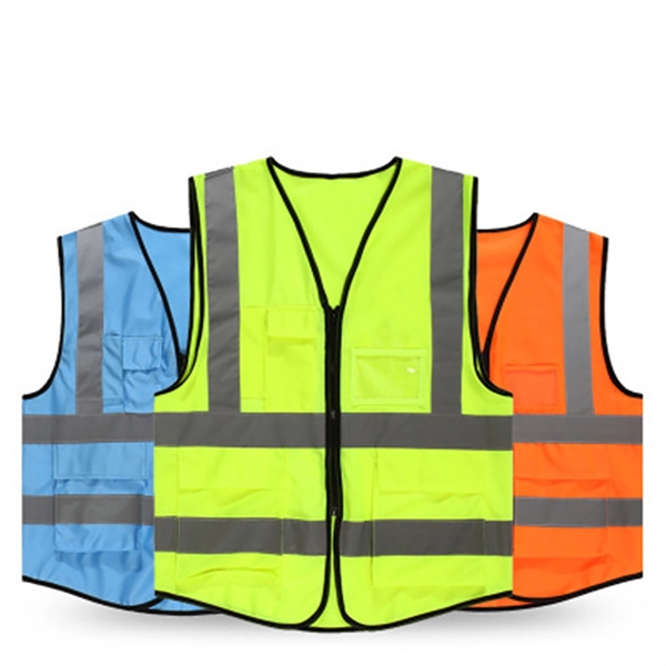 Reflective Zipper Safety Vest - Reflective Zipper Safety Vest - Image 0 of 2