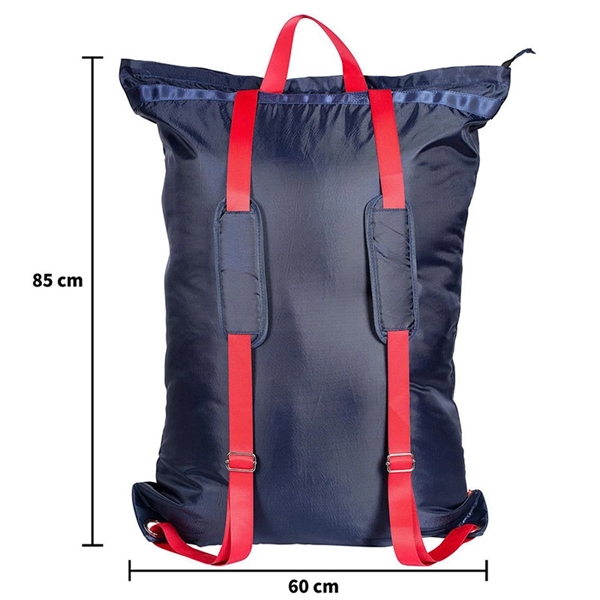 Laundry Backpack Bag With Padded Shoulder Strap - Laundry Backpack Bag With Padded Shoulder Strap - Image 3 of 4