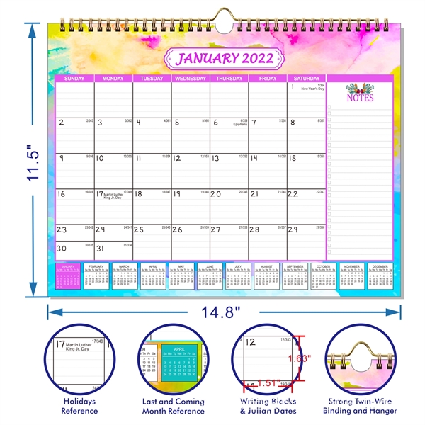 Customized Monthly Wall Calendar For Planning & Organizing - Customized Monthly Wall Calendar For Planning & Organizing - Image 3 of 4