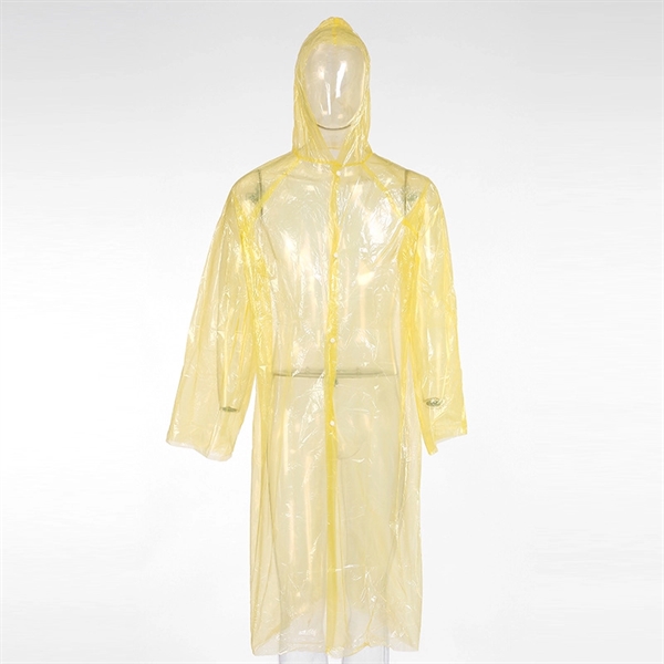 Colorful Disposable Rain Poncho for Adults - Colorful Disposable Rain Poncho for Adults - Image 2 of 3