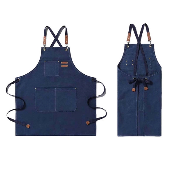 Canvas Cross Back Adjustable Apron - Canvas Cross Back Adjustable Apron - Image 2 of 2
