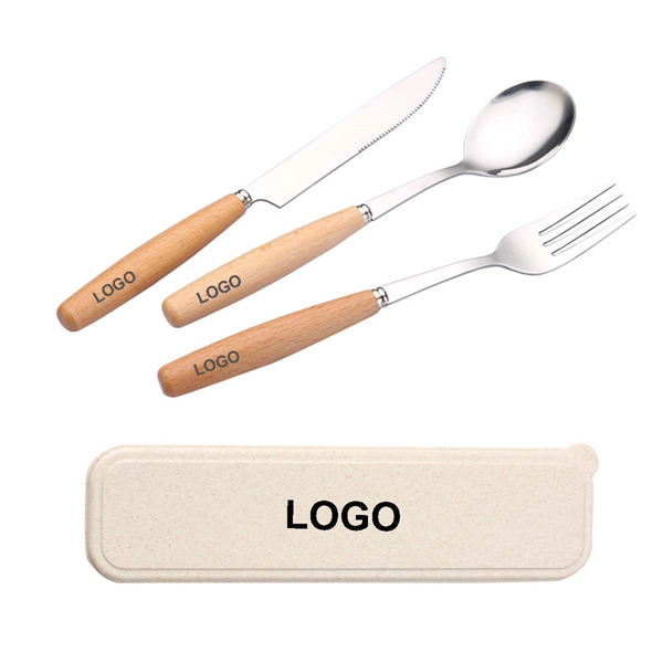 Stainless Steel Cutlery Set With Wooden Handle - Stainless Steel Cutlery Set With Wooden Handle - Image 0 of 0