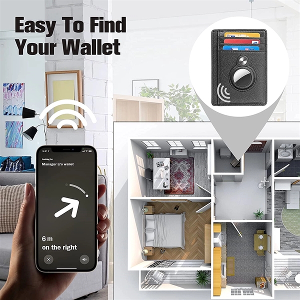 RFID Wallet + Keychain w/ Apple Tracker Holder - RFID Wallet + Keychain w/ Apple Tracker Holder - Image 2 of 10