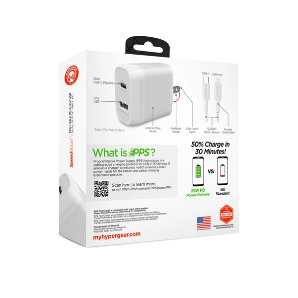 HyperGear SpeedBoost 25W PD Lightning Wall Kit - HyperGear SpeedBoost 25W PD Lightning Wall Kit - Image 7 of 7
