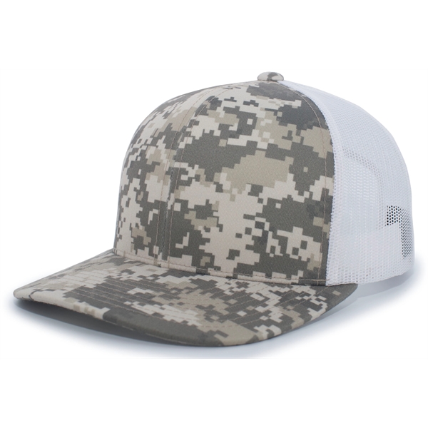 Camo Snapback Trucker Cap - Camo Snapback Trucker Cap - Image 7 of 18