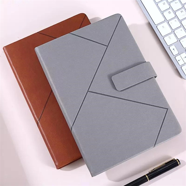 Pu Magnetic Buckle Notebook With Pen Holder - Pu Magnetic Buckle Notebook With Pen Holder - Image 1 of 3