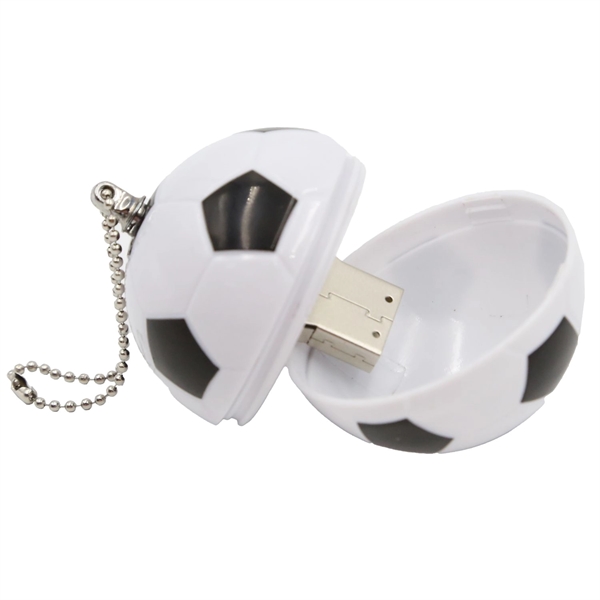 Soccer Shaped Fast USB Drive with Keyring - Soccer Shaped Fast USB Drive with Keyring - Image 3 of 5