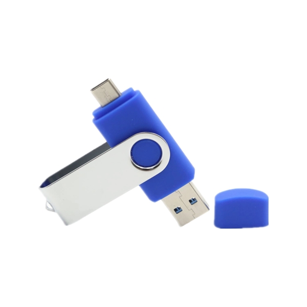 Multi-port Type-C Flash Drives Rotating Swivel USB Drive - Multi-port Type-C Flash Drives Rotating Swivel USB Drive - Image 4 of 9