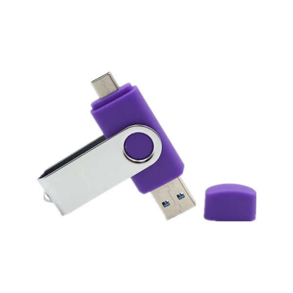 Multi-port Type-C Flash Drives Rotating Swivel USB Drive - Multi-port Type-C Flash Drives Rotating Swivel USB Drive - Image 5 of 9