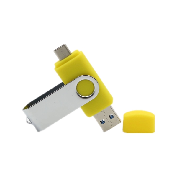 Multi-port Type-C Flash Drives Rotating Swivel USB Drive - Multi-port Type-C Flash Drives Rotating Swivel USB Drive - Image 8 of 9