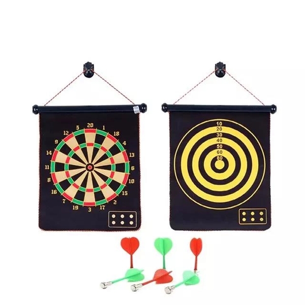Double Sided Magnetic Dartboard With Darts - Double Sided Magnetic Dartboard With Darts - Image 0 of 3