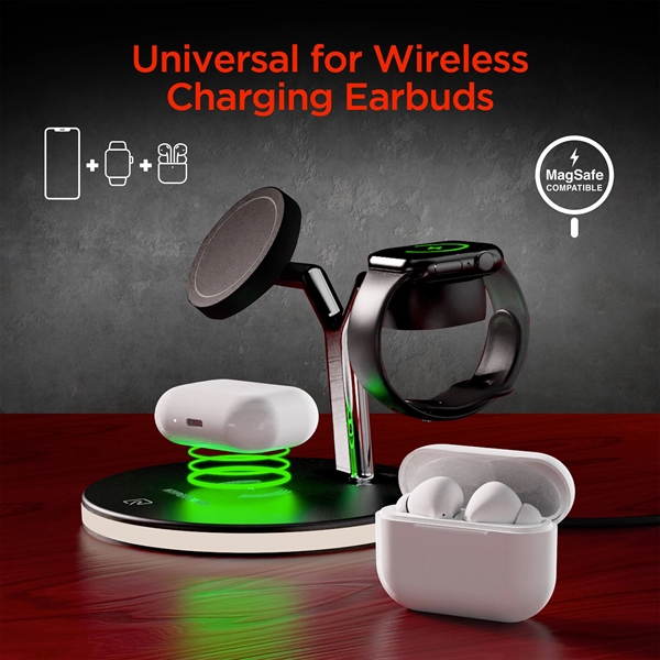 HyperGear MaxCharge 3-In-1 MagSafe Wireless Charging Stand - HyperGear MaxCharge 3-In-1 MagSafe Wireless Charging Stand - Image 4 of 9