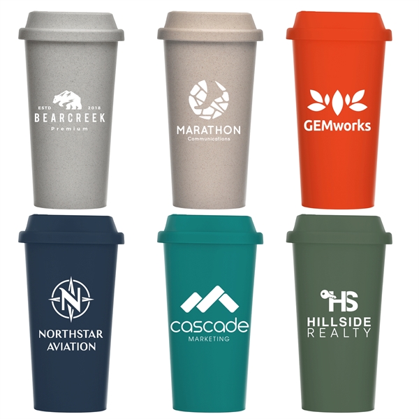 Costa Rica - 16 oz Wheat Plastic Tumbler - Silkscreen - Costa Rica - 16 oz Wheat Plastic Tumbler - Silkscreen - Image 0 of 6