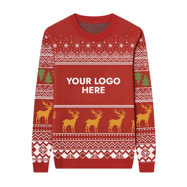 Customizable Ugly Christmas Crewneck Sweater - Customizable Ugly Christmas Crewneck Sweater - Image 5 of 9