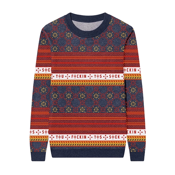 Customizable Ugly Christmas Crewneck Sweater - Customizable Ugly Christmas Crewneck Sweater - Image 3 of 9