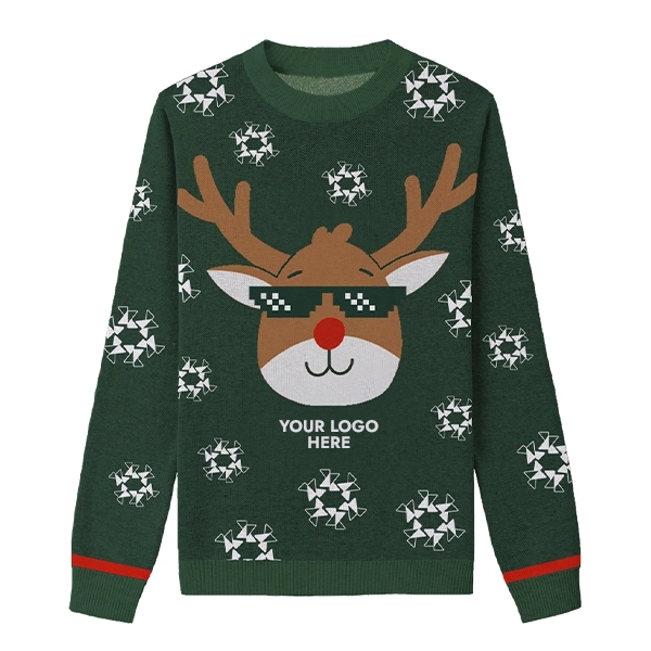 Customizable Ugly Christmas Crewneck Sweater - Customizable Ugly Christmas Crewneck Sweater - Image 4 of 9